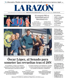 Cover of La Razon (Cataluna)