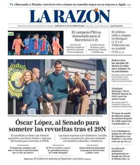 Cover of La Razon (Madrid)