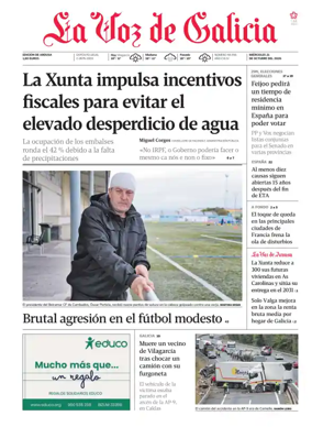 Cover of La Voz de Galicia (Arousa)