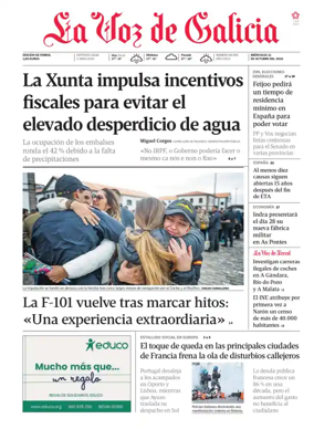 Cover of La Voz de Galicia (Ferrol)