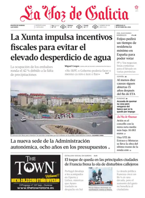 Cover of La Voz de Galicia (Ourense)