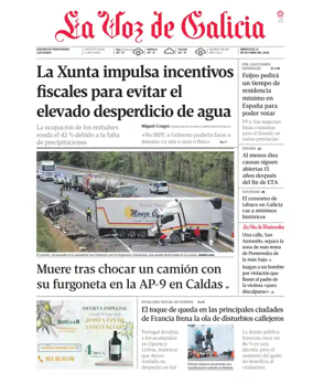 Cover of La Voz de Galicia (Pontevedra)
