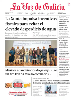 Cover of La Voz de Galicia (Santiago)
