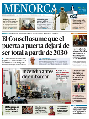 Cover of Menorca Diario Insular