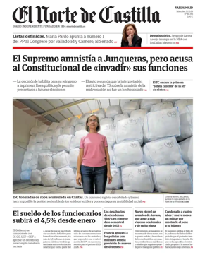 Cover of Norte de Castilla (Valladolid)