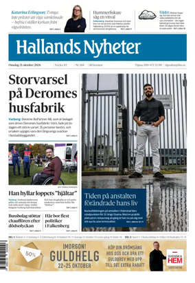 Cover of Hallands Nyheter
