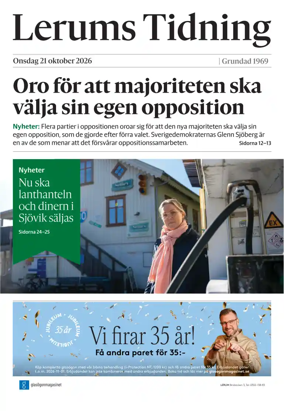 Cover of Lerums Tidning