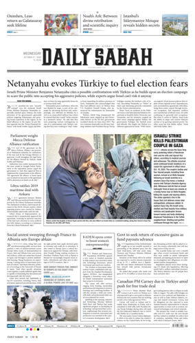 Cover of Daily Sabah (Turkey)
