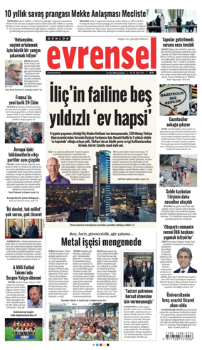 Cover of Evrensel Gazetesi
