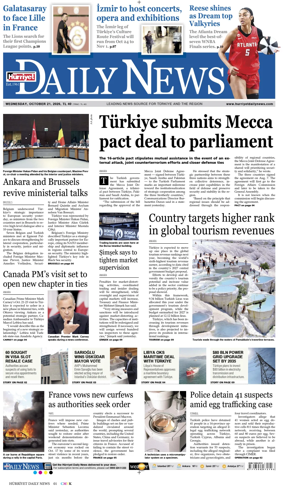 Cover of Hurriyet Daily News & Economic Review