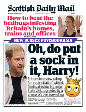 Cover of Scottish Daily Mail