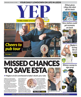 Cover of Yorkshire Evening Post
