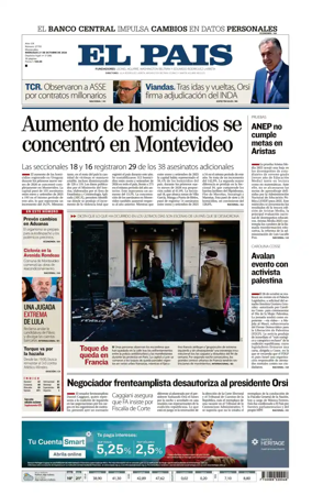 Cover of El Pais (Uruguay)