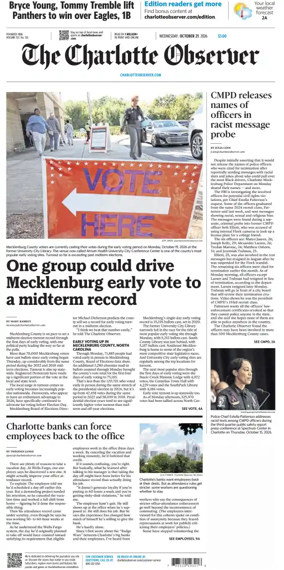 Cover of The Charlotte Observer