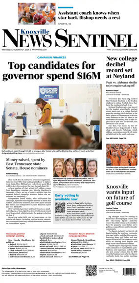 Cover of Knoxville News Sentinel