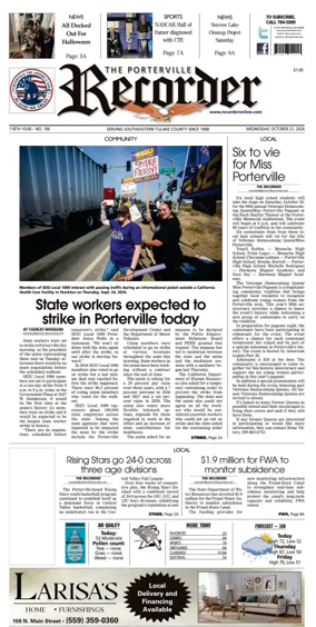 Cover of Porterville Recorder