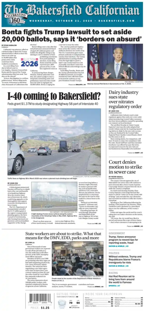 Cover of The Bakersfield Californian