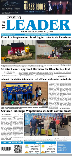 Cover of The Evening Leader