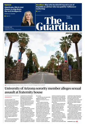Cover of The Guardian (USA)