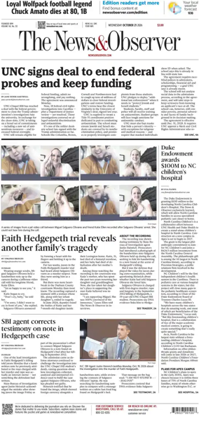 Cover of The News & Observer