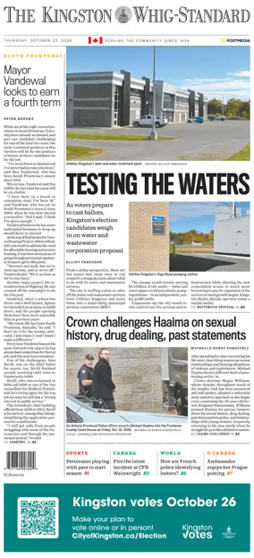 Cover of Kingston Whig-Standard