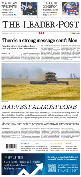 Cover of Regina Leader-Post