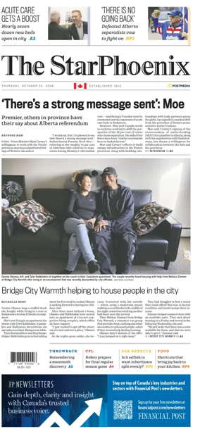 Cover of Saskatoon StarPhoenix
