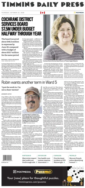 Cover of The Daily Press (Timmins)