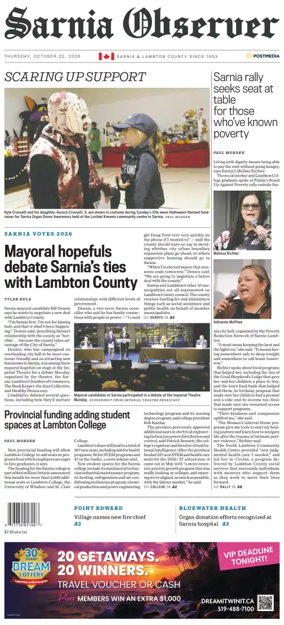 Cover of The Observer (Sarnia)