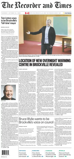 Cover of The Recorder & Times (Brockville)
