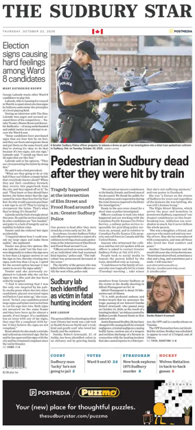 Cover of The Sudbury Star