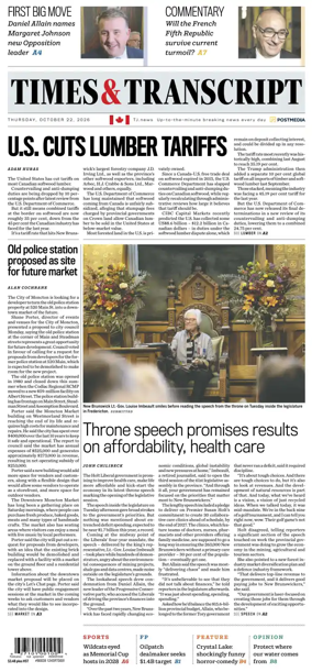Cover of Times & Transcript