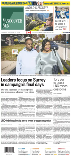 Cover of Vancouver Sun