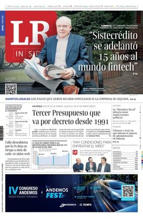 Cover of La Republica (Colombia)