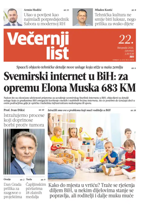 Cover of Vecernji list BiH