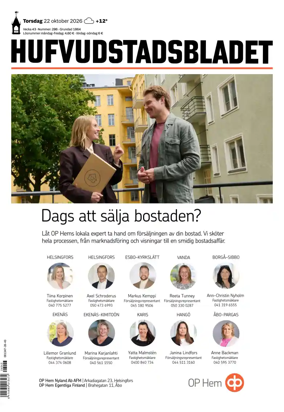 Cover of Hufvudstadsbladet