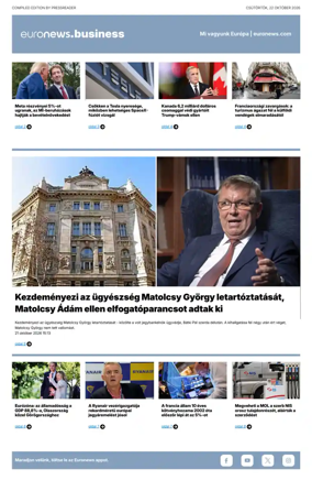 Cover of Euronews Business (Hungarian)