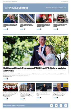 Cover of Euronews Business (Italian)