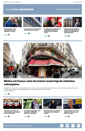 Cover of Euronews Business (Portuguese)