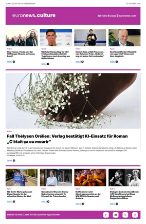 Cover of Euronews Culture and Sport (German)