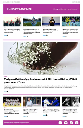 Cover of Euronews Culture and Sport (Hungarian)
