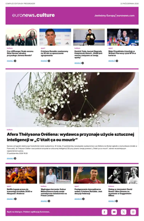 Cover of Euronews Culture and Sport (Polish)