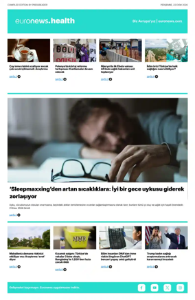 Cover of Euronews Health (Turkish) Compiled Edition