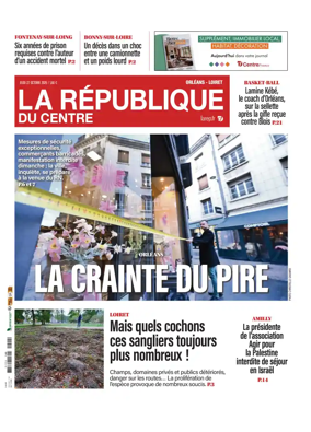 Cover of La Republique du Centre (Orleans - Loiret))