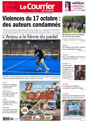 Cover of Le Courrier de l’Ouest (Cholet)