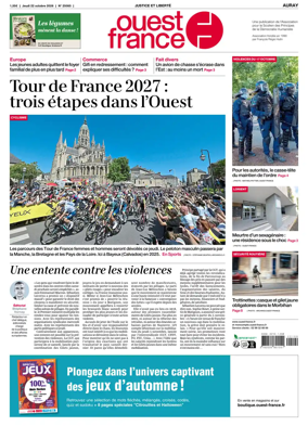 Cover of Ouest France (Auray)