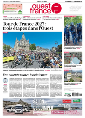 Cover of Ouest-France (Quimperle Concarneau)
