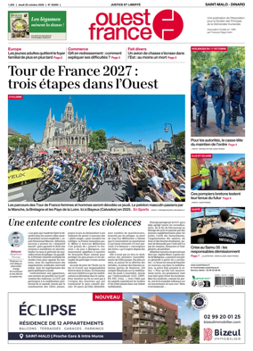 Cover of Ouest France (Saint-Malo)