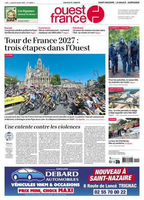 Cover of Ouest France (Saint-Nazaire La Baule Guerande)