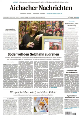 Cover of Aichacher Nachrichten